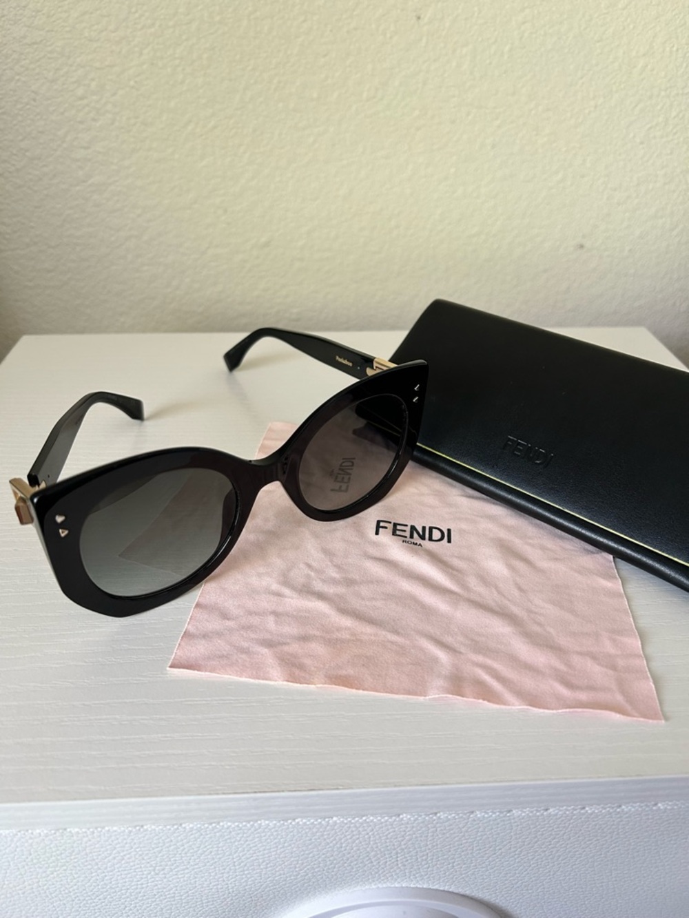 Fendi Black Peekaboo Cat-Eye Sunglasses